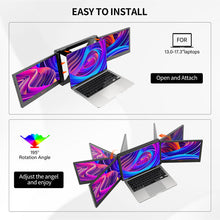 Load image into Gallery viewer, Triple Screen 14'' Laptop Screen Extender
